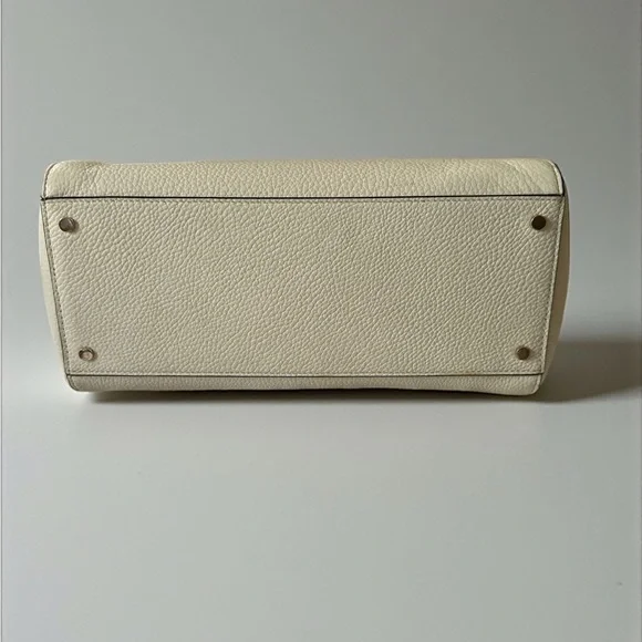 👜 Kate Spade Loden Satchel – White Pebbled Leather Convertible Crossbody Bag ✨